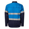Electric Blue / Navy - Alternate - WS4132 - Cotton L/S Shirt With Csrtape
