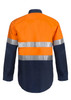 Orange / Navy - Alternate - WS6030 - Cotton Shirt With Csr Tape
