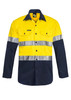 Yellow / Navy - Front - WS6031 - Hybrid Shirt With Csr Tape