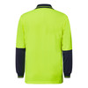 Yellow / Navy - Alternate - WSP202 - Hi Vis Two Tone L/S Polo Pocket