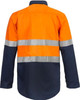 Orange / Navy - Alternate - WS6033 - 2Tone Half Plket Sht W Tape