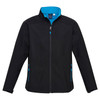 J307K - Kids Geneva Jacket - Black/Aqua