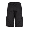 ZW012 - Mens Drill Cargo Short Black Back