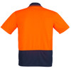 Orange / Navy - Back - ZH231 - Unisex Hi Vis Basic Spliced Polo - Short Sleeve - Syzmik