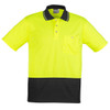 Yellow / Black - Front - ZH231 - Unisex Hi Vis Basic Spliced Polo - Short Sleeve - Syzmik
