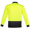 Yellow / Black - Back - ZH232 - Unisex Hi Vis Basic Spliced Polo - Long Sleeve - Syzmik