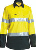Yellow / Bottle - Front - BL6896 - Women's Taped Hi Vis Cool Lightweight Drill Shirt