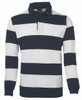 Navy / White - Front - 3SR - JB's Rugby Striped