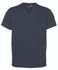 Navy - Front - 4SRT - JB's Unisex Scrubs Top