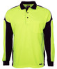 Lime / Black - Front - 6AP4L - JB's HV 4602.1 L/S ARM PANEL POLO Lime / Black - Front - 6AP4L - JB's HV 4602.1 L/S ARM PANEL POLO