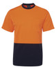 Orange / Navy - Front - 6HVT - JB's HV TRAD T-SHIRT