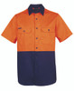 Orange / Navy - Front - 6HWSS - JB's HV S/S 150G SHIRT