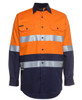 Orange / Navy - Front - 6DNWL - JB's HV (D+N) L/S 150G W/SHIRT