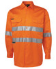 Orange - Front - 6HDNL - JB's L/S 190G Work Shirt With Reflective Tape -Xs