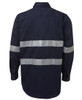 Navy - Alternate - 6HDNL - JB's L/S 190G Work Shirt With Reflective Tape -Xs