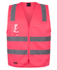 Pink - Front - 6DNSZ - JB's HV (D+N) Zip Safety Vest