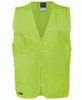 Lime - Front - 6HVSZ - JB's HV ZIP SAFETY VEST Lime - Front - 6HVSZ - JB's HV ZIP SAFETY VEST
