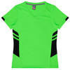 Neon Green / Black - Front - 2211 - Ladies Tasman Tee - Aussie Pacific