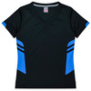 Black / Cyan - Front - 2211 - Ladies Tasman Tee - Aussie Pacific
