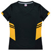 Black / Gold - Front - 2211 - Ladies Tasman Tee - Aussie Pacific