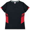 Black / Red - Front - 2211 - Ladies Tasman Tee - Aussie Pacific