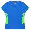 Cyan / Neon Green - Front - 2211 - Ladies Tasman Tee - Aussie Pacific