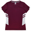 Maroon /  White - Front - 2211 - Ladies Tasman Tee - Aussie Pacific