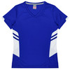 Royal / White - Front - 2211 - Ladies Tasman Tee - Aussie Pacific