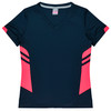 Navy / Neon Pink - Front - 2211 - Ladies Tasman Tee - Aussie Pacific