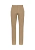 A pair of men's chino pants in a light tan colour, featuring a button closure and front pockets.