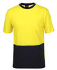 Lime / Navy - Front - 6HVTC - JB's HV CREW NECK COTTON T-SHIRT