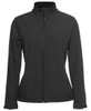 Black - Front - 3WSJ1 - Pdm Lds Three Layer Softshell Jckt -06