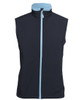 Navy / Light Blue - Front - 3WSV - Pdm Three Layer Softshell Vest