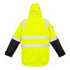 ZJ532 - Mens Hi Vis 4 in 1 Waterproof Jacket y/n back