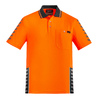 ZH320 - Mens Komodo Polo Orange/Charcoal Front