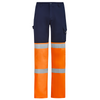 Orange / Navy - Front - ZP980 - Mens Bio Motion Hi Vis Taped Pant - Syzmik
