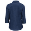 LB8200 - Ladies Micro Check Ã‚Â¾ Sleeve Shirt - Navy - Back