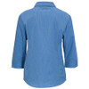 LB8200 - Ladies Micro Check Ã‚Â¾ Sleeve Shirt - Mid Blue - Back