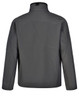 A grey Men's Softshell High-Tech Jacket featuring a stand-up collar and a smooth, sleek back design.