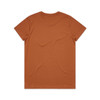 A t-shirt in a warm orange colour, featuring a plain design with a crew neck and short sleeves.