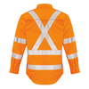 ZW690 - Mens Hi Vis X Back Taped Shirt Orange Back