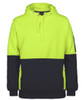 Lime / Black - Front - 6HVPJ - JB's HV 330G PULL OVER HOODIE