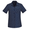 CS948LS - Womens Florence Daisy Print Short Sleeve Shirt Navy