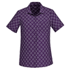 CS948LS - Womens Florence Daisy Print Short Sleeve Shirt Purple