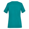 CST942LS - Womens Tailored Fit Round Neck Scrub Top Teal Back