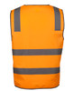 Orange - Alternate - 6DVSV - JB's Vic Rail (D+N) Zip Safety Vest