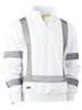 White - Front - BK6321XT - X Taped 1/4 Zip Fleece Pullover