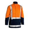 Orange / Navy - Front - BJ6970T  - 3M Taped Hi Vis 3 in 1 Drill Jacket - Bisley Workwear