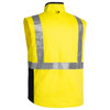 Yellow / Navy - Back Alternate - BJ6970T  - 3M Taped Hi Vis 3 in 1 Drill Jacket - Bisley Workwear