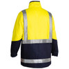 Yellow / Navy - Back - BJ6970T  - 3M Taped Hi Vis 3 in 1 Drill Jacket - Bisley Workwear